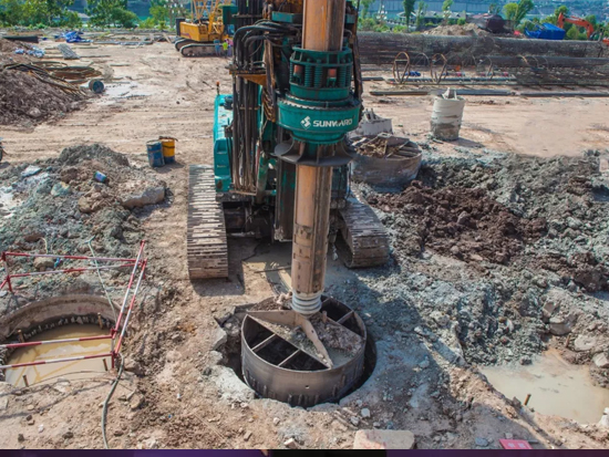 3.5米直径高效入岩，，，他携鸿运国际智能旋挖名动山城
