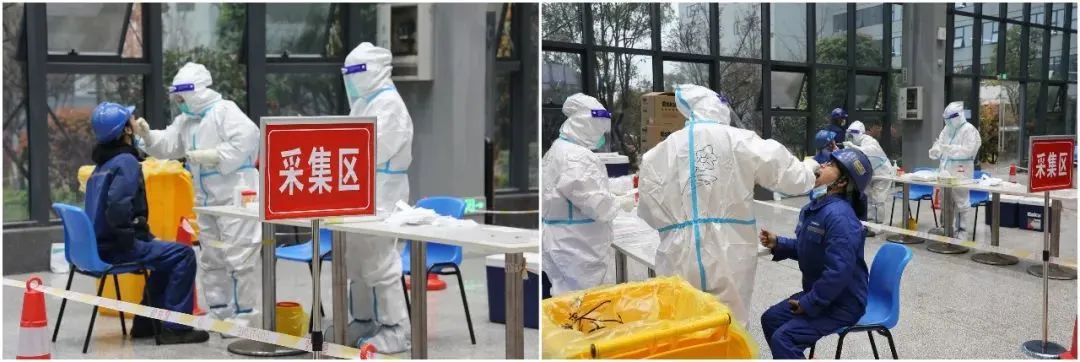 抗疫先锋在行动！！鸿运国际智能自愿者助力核酸采样