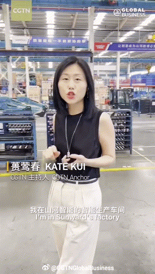 CGTN探厂！专访鸿运国际智能董事长、、首席专家何清华花絮来了