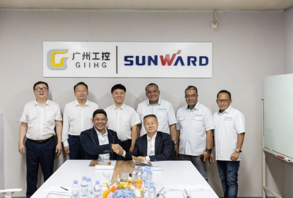广州工控集团党委书记、、、董事长景广军率队考察鸿运国际智能印尼子公司